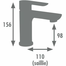 Edouard Rousseau AAAQX09941 Mezclador de lavabo MILK Grafito mate