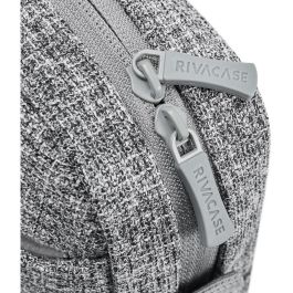 Rivacase 7921 Bandolera para Portátil Anvik 14" Gris Claro con Compartimento para Tablet y Bolsillos - Poliéster