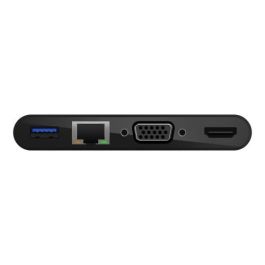 Belkin AVC004BTBK Adaptador USB-C a USB-A 3.0, Ethernet, VGA, HDMI 4K + Carga 100W, color negro