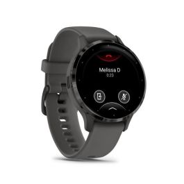 Reloj GPS conectado - GARMIN - Venu 3S - 30,4mm (1.2) - Acero gris, caja gris oscuro y correa de silicona gris oscuro