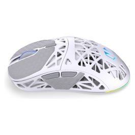 Endorfy LIV Plus Wireless Onyx White - Ratón Gaming Ambidiestro Óptico Inalámbrico Bluetooth 26000 DPI 6 Botones Programables RGB Blanco