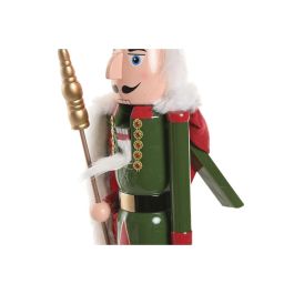 DKD Home Decor Figura Decorativa de Navidad Cascanueces Tradicional Multicolor en Madera y Poliéster 13x55x20 cm (2 Unidades)
