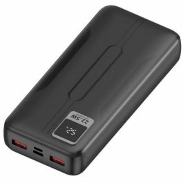 Leotec LEPOW20W22K Batería externa Power Bank 20000 mAh, carga rápida 22.5W/20W PD, 3 puertos, pantalla digital, negro