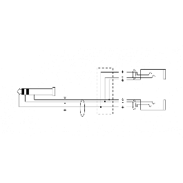 Cordial Cable Y Mini-Jack Estéreo a 2 Mini-Jacks Estéreo Hembra, 30 cm