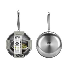 Inde Sarten de Acero para Inducción Triplex 24 cm Quttin - Diámetro 24 cm (6 Unidades)