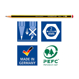 Staedtler Lápices de Grafito Noris N.2 HB Blister de 3 Unidades