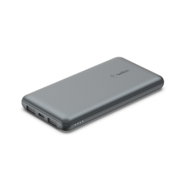 Belkin BPB011BTGY Power Bank 10000 mAh con 2 USB-A y 1 USB-C, Gris