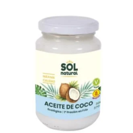 SOLNATURAL Aceite De Coco Virgen Bio 370Ml Primera Prensado En Frío Vegano Sin Gluten Precio: 9.8899999. SKU: B198KQK3MD