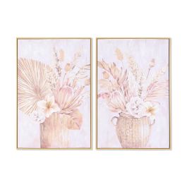 DKD Home Decor Cuadro Scandi Beige con Diseño Florero Lienzo 90x60 cm Hecho a Mano - Pack de 2 Unidades Precio: 102.50000024. SKU: S3042904