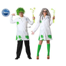 Disfraz Científico Loco Adulto XL Blanco Unisex con Bata Polyester para Carnaval y Fiestas Disfraz Científico Loco Adulto XL Blanco Unisex con Bata Polyester para Carnaval y Fiestas