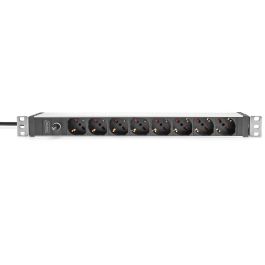 Digitus Regleta de 8 Tomas 1HE PDU para Rack, Enchufe IEC C14