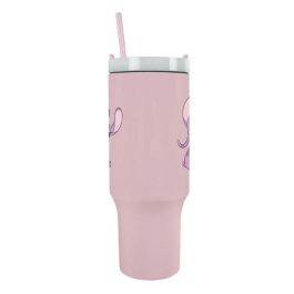 Disney Vaso Termo Angel Stitch 1,2l Acero Inoxidable con Pajita y Asa
