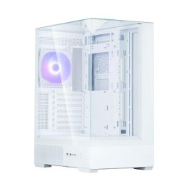 Zalman P40 Prism White Midi Tower PC, Caja de ordenador Blanco, Panel de vidrio templado, Iluminación RGB