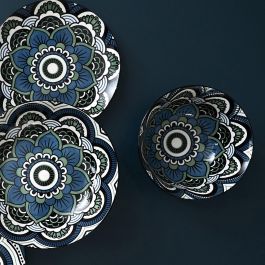 Home Deco Factory Bol 570 Ml Mandala Azul Diámetro 15 cm Mirage