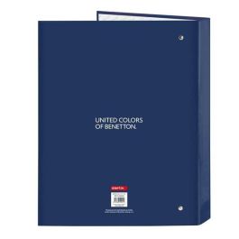 Carpeta de anillas Benetton Cool Azul marino A4 26.5 x 33 x 4 cm Carpeta de anillas Benetton Cool Azul marino A4 26.5 x 33 x 4 cm