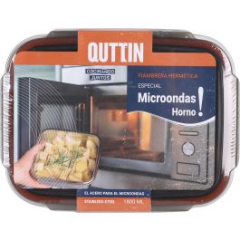 Quttin Fiambre Acero 1.8L para Microondas y Horno, 18 x 9 x 23 cm (12 Unidades)