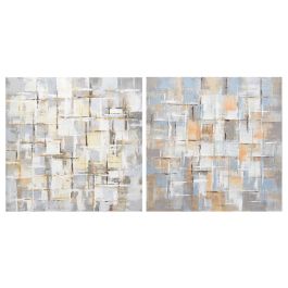 Cuadro DKD Home Decor Squares Abstracto 100 x 3 x 100 cm Moderno (2 Unidades)