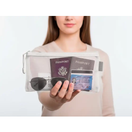 Liderpapel Bolsa Zipper Bag Poliester Transpirable Multiusos 230x115 mm Blanco