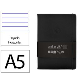 Cuaderno Con Gomilla Antartik Notes Tapa Dura A5 Hojas Rayas Negro 100 Hojas 80 gr Fsc Precio: 6.8848995039. SKU: B1CN4P3JDZ