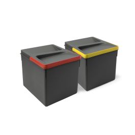 Emuca Kit de contenedores de reciclaje para cajón de cocina Recycle altura 216mm, 2x12litros, Plástico gris antracita Emuca Kit de contenedores de reciclaje para cajón de cocina Recycle altura 216mm, 2x12litros, Plástico gris antracita Precio: 29.79000035. SKU: B15DP7G7WM