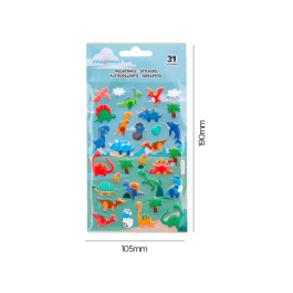 Imaginovo Kids Dinosaurios Pegatinas Goma Eva 190x105 mm en Blister