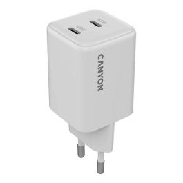 Canyon Cargador CU45CC GaN 45W 2xPuertos USB-C PD Blanco para Unión Europea, Carga Rápida Precio: 29.7902. SKU: B14F4M4FN7