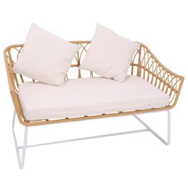 Sofa Terraza Y Jardin DKD Home Decor Marron Blanco 58 x 80 x 132 cm Precio: 196.49999974. SKU: S3033389