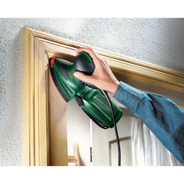 Bosch Lijadora Múltiple PSM 160 A - Potente Todoterreno 160W para Lijar y Pulir en Lugares de Difícil Acceso con Microfiltro