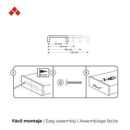 Blister con 4 tiradores de mueble tipo asa fabricado en zamak acabado níquel satinado mod. 153 entrepuntos 96mm rei Blister con 4 tiradores de mueble tipo asa fabricado en zamak acabado níquel satinado mod. 153 entrepuntos 96mm rei