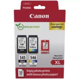 Canon Tinta Ecopack Bk+ C-M-Y + 50H Papel Fotográfico 10x15 Para Pixma Tr 4551-4650-4651 - Ts 3350-3351-3352-3355-3450-3451-3452 - Pg 545XL + Cl 546XL Precio: 51.79000013. SKU: B17ELVTN9W
