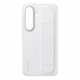 Samsung SAM1735460739992 Funda Galaxy S25 Blanca con Función Soporte y Correa Integrada