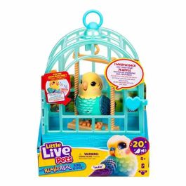 MOOSE 26683 Little Live Pets Mi Pájaro Real y Jaula - Pájaro Parlanchín con más de 20 Sonidos y Reacciones - Edad +5 Años