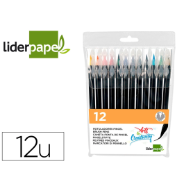 Liderpapel Rotulador Punta Pincel Extra Suave Bolsa 12 Unidades Colores Surtidos Precio: 5.98999973. SKU: B127998AGB