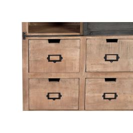 Giner y Colomer Estantería Industrial en Madera de Mango con 4 Cajones y Puerta Corredera