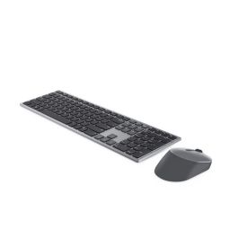 Dell Premier Combo Teclado y Ratón Inalámbrico Multi-Dispositivo RF 2.4 GHz y Bluetooth 5.0, Gris Titanio, 36 Meses Batería