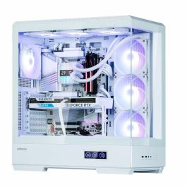 Zalman P50 DS White Midi Tower PC Blanco con Ventana de Vidrio y Iluminación RGB