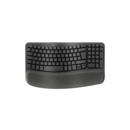 Logitech Teclado Ergonómico Inalámbrico Wave Keys con Reposamuñecas Acolchado