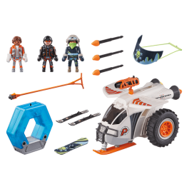 Playmobil Spy Team Planeador Nieve con Figuras y Portal de Hielo con Luces y Sonido