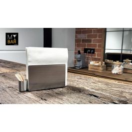 Inde Servilletero de Acero Inoxidable con Palillero My Bar 16.1 cm largo x 8.9 cm alto (24 Unidades)