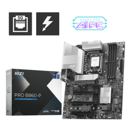 MSI PRO B860-P Placa Base Intel B860 LGA 1851 (Socket V1) ATX DDR5 M.2 4 DIMM 5 Gigabit Ethernet PC 911-7E41-002 Precio: 185.49999985. SKU: B16Q9YKYAT