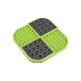 Lickimat Alfombra Comedero Lento Slomo Perro Verde - Doble Superficie Antiestrés para Reducir Ansiedad y Ralentizar Ingesta