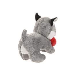 DKD Home Decor Peluche Perro Corazón Gris Marrón Poliéster 10 x 14 x 10 cm (12 Unidades)