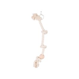 Juguete para Pájaros Trixie 60 cm Blanco Cuerda Nudo Juguete para Pájaros Trixie 60 cm Blanco Cuerda Nudo