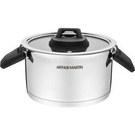 Arthur Martin AM6321 - Juego de 3 ollas de acero inoxidable con asas plegables