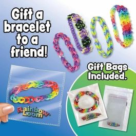 Bandai BAN1738045210754 Rainbow Loom Mini Combo Set Loomi Pals - Caja para hacer pulseras con 2100 elásticos y 60 charms