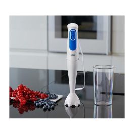 Braun Batidora de Inmersión Multiquick 3 MQ3000WH Smoothie, 700W, 0.6L, 2 Velocidades, Eje Metal, Acero Inoxidable