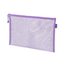 Liderpapel Bolsa Zipper Bag Multiusos Transpirable Poliester DIN A5 Morado Pastel 175x235mm