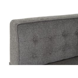 DKD Home Decor Sillón Urban Desmontable Bicolor Gris Oscuro Marrón de Lino y Abeto, Ancho 80 x Largo 66 x Alto 72 cm, Altura asiento 45 cm