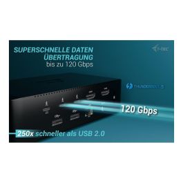 I-TEC Thunderbolt 5 Quattro Display DS 2xTB5 2xHDMI 1x2.5GLAN 1xUSB-C Gen2 Docking Station 140W PD