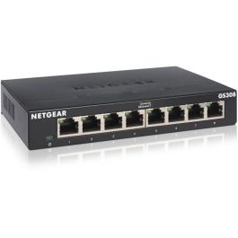 Netgear GS308v3 Switch Gigabit Ethernet No Gestionado de 8 Puertos RJ-45 10/100/1000Mbps Metálico para Oficina y Hogar